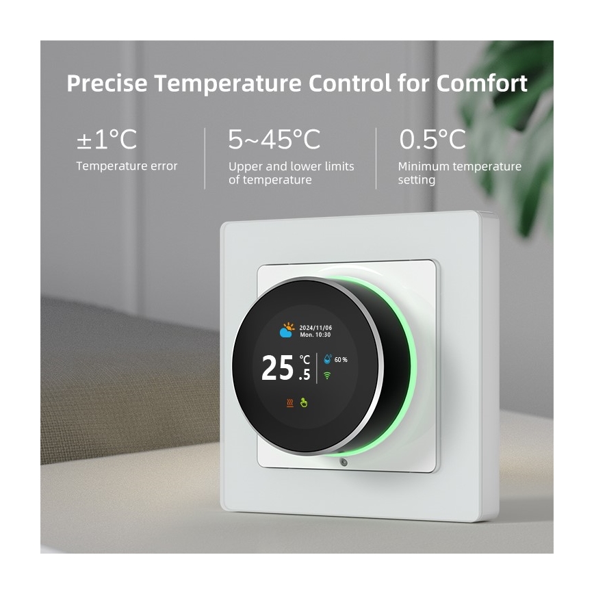 Immax NEO 07534L - Thermostaat voor vloerverwarming SMART 230V/3A Wi-Fi Tuya