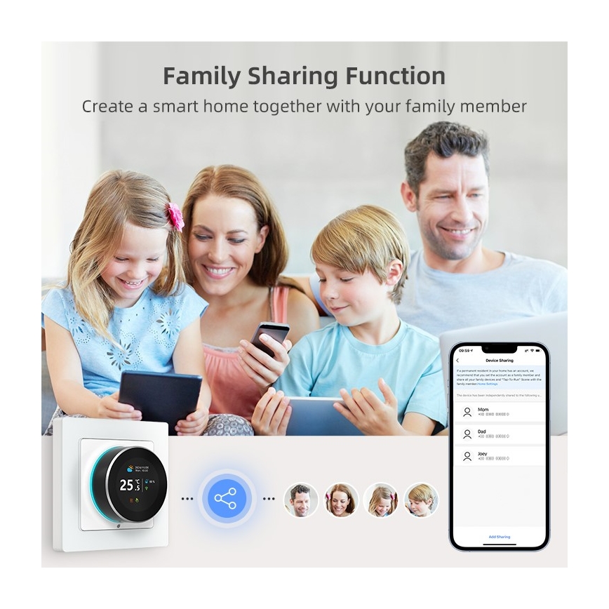Immax NEO 07534L - Thermostaat voor vloerverwarming SMART 230V/3A Wi-Fi Tuya