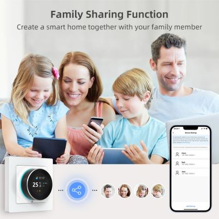 Immax NEO 07535L - Thermostaat voor elektrische vloerverwarming SMART 230V/16A Wi-Fi Tuya