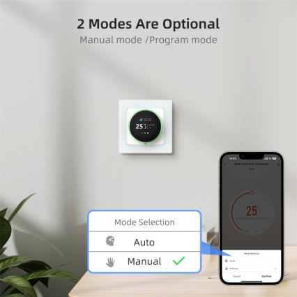 Immax NEO 07535L - Thermostaat voor elektrische vloerverwarming SMART 230V/16A Wi-Fi Tuya
