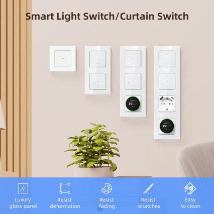 Immax NEO 07539L - SMART 2-knops schakelaar 230 V Wi-Fi Tuya