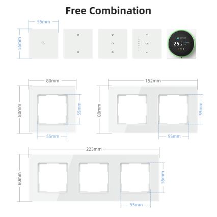 Immax NEO 07539L - SMART 2-knops schakelaar 230 V Wi-Fi Tuya