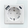 Immax NEO 07544L - Slimme wandcontactdoos (type E) 16A/230V + 1x USB-A + 1x USB-C PD 20W Tuya Wi-Fi