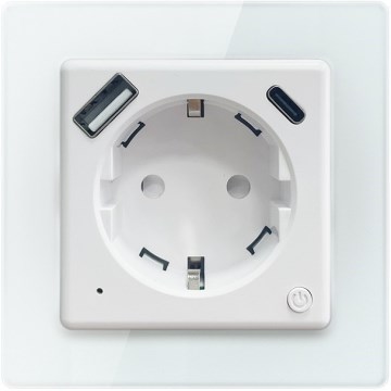 Immax NEO 07552L - Slimme Type F-stopcontact 16A/230V + 1xUSB-A+1xUSB C PD 20W Tuya