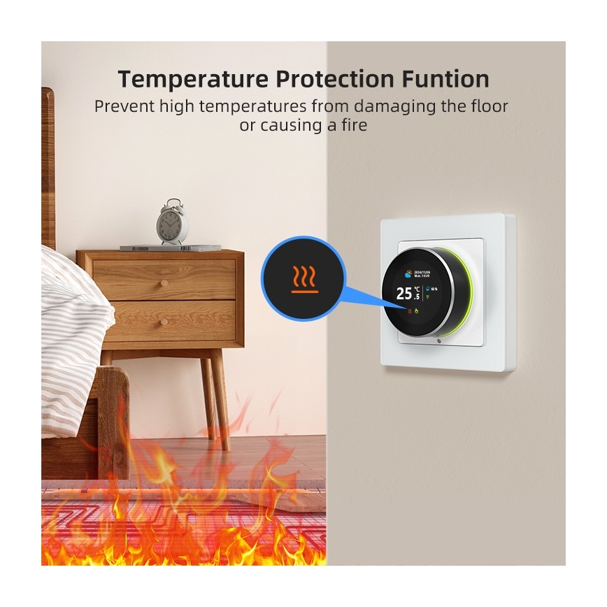 Immax NEO 07555L - SMART-thermostaat voor elektrische vloerverwarming 230V/16A