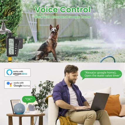 Immax NEO 07556L - Bewateringsventiel 4xAA IP65 Wi-Fi Tuya