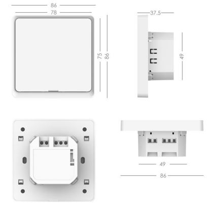 Immax NEO 07569L - Switch 1-knops SMART 230V Wi-Fi Tuya