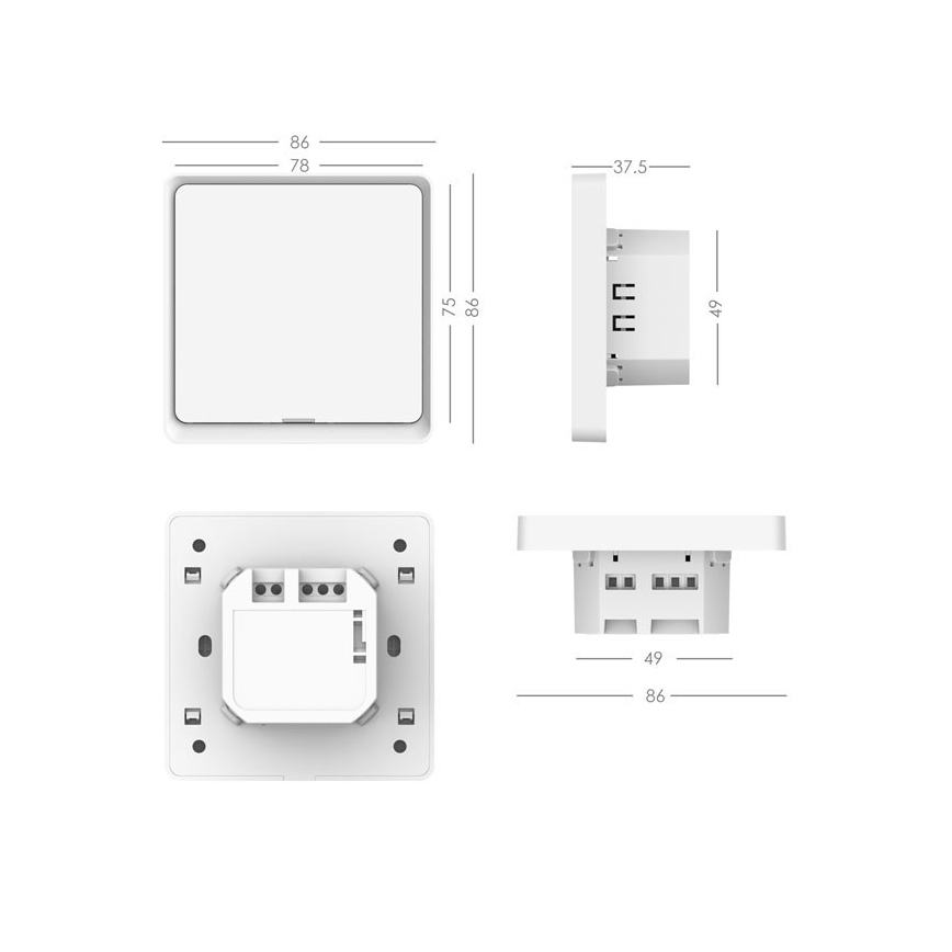 Immax NEO 07569L - Switch 1-knops SMART 230V Wi-Fi Tuya