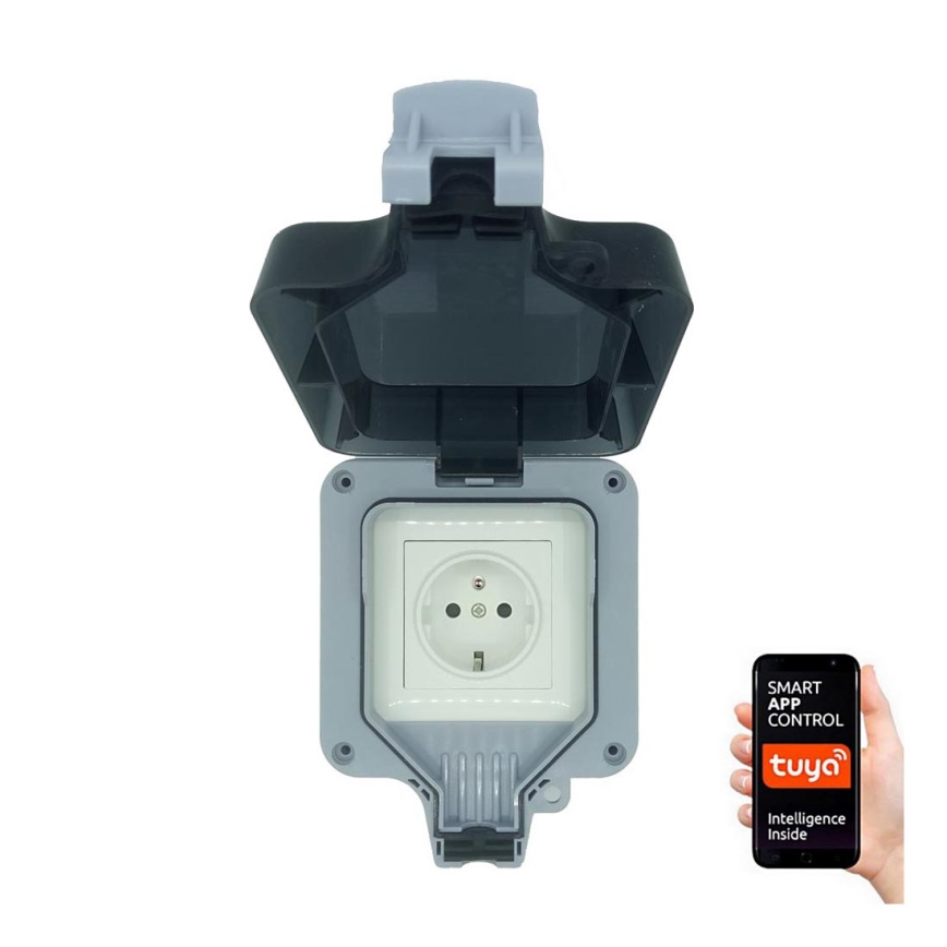 Weg Ga naar het circuit Gewaad Immax NEO 07708L - Stopcontact voor Buiten NEO LITE Smart 1x230V IP65 Wifi  Tuya | Lampenmanie