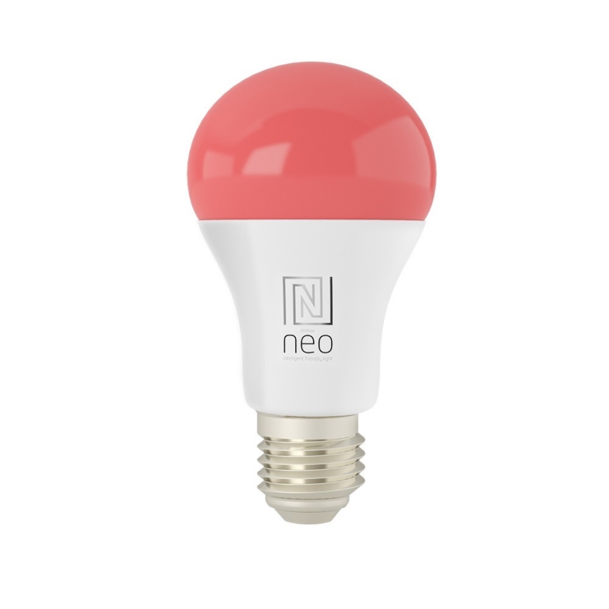 Immax NEO 07712L - LED RGB+CCT Dimbare lamp NEO LITE Smart E27/9W/230V Wi-Fi Tuya 2200 - 6500K