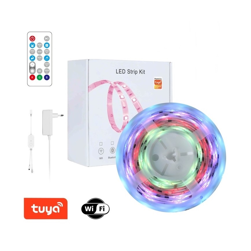 Immax NEO 07734L - Dimbare LED RGB Strip NEO LITE LED/18W/230V 5 m MUSIC IP65 Wifi Tuya + afstandsbediening