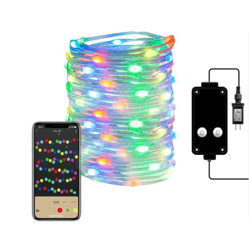 Immax NEO 07736L - LED RGB Dimbaar buitenshuis strip NEO LITE LED/8,4W/230V 16 m IP44 Wi-Fi Tuya