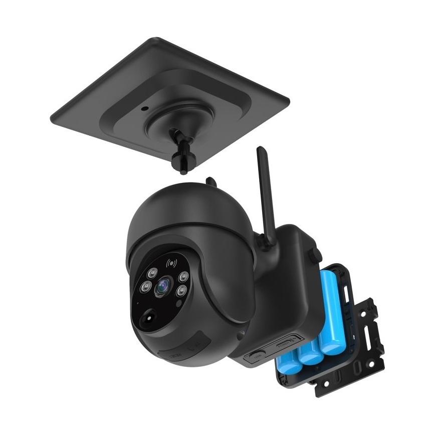 Immax NEO 07747L - Slimme buitencamera met zonnepaneel NEO LITE 4G 14400mAh 1080p IP65 Tuya zwart