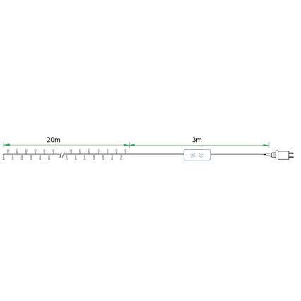 Immax NEO 07749L - LED Dimbaar buitenshuis ketting NEO LITE 200xLED/8 Functies 23m 2700-6500K IP44 Wi-Fi Tuya