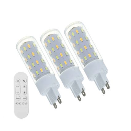 Immax NEO 07763CDO - SET van 3x dimbare LED CCT-lampen G9/4W/230V Wi-Fi Tuya + afstandsbediening