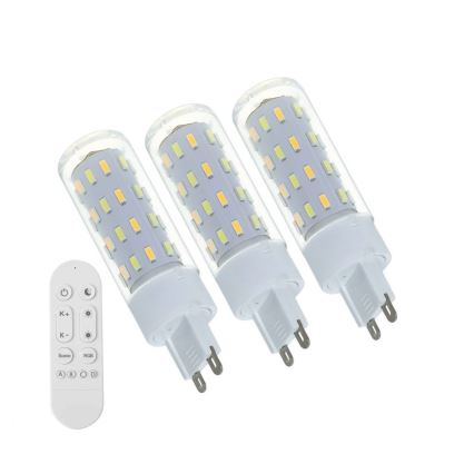 Immax NEO 07763CDO - Set van 3 dimbare CCT-LED-lampen G9/4W/230V Wi-Fi Tuya + afstandsbediening