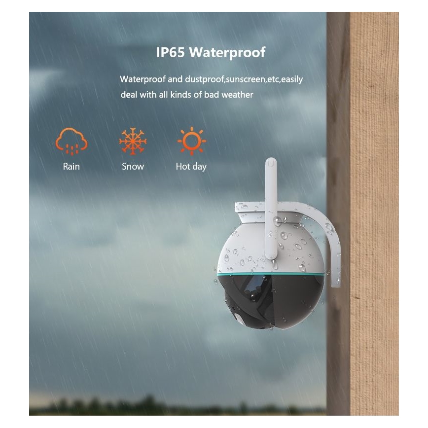 Immax NEO 07782L - Slimme buitencamera met sensor BALL 355° P/T 4MP IP65 Wi-Fi Tuya