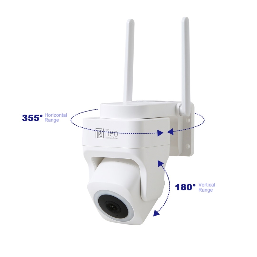 Immax NEO 07793L - Slimme buitencamera met CUBE 4MP sensor 5V IP65 Wi-Fi Tuya