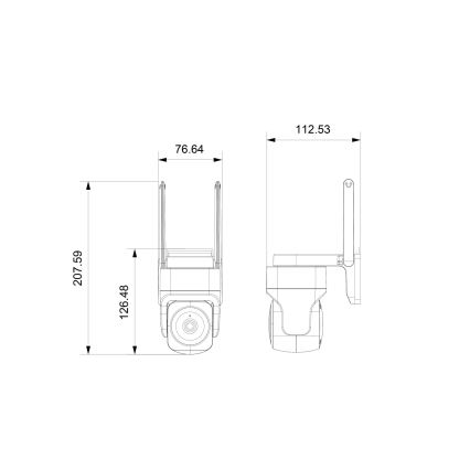 Immax NEO 07793L - Slimme buitencamera met CUBE 4MP sensor 5V IP65 Wi-Fi Tuya