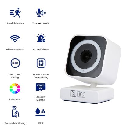 Immax NEO 07796L-Smart binnen camera met sensor LITTLE CUBE 3MP 5V Wi-Fi Tuya