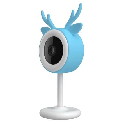 Immax NEO 07797L - Slimme oplaadbare babyfoon 5V Wi-Fi Tuya blauw
