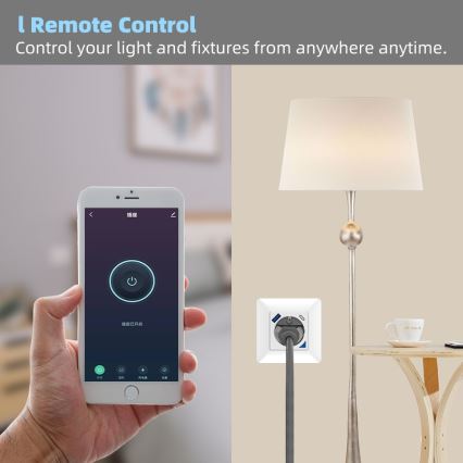 Immax NEO 07801L - Slim stopcontact 16A/230V + 1xUSB-A+1xUSB C Tuya