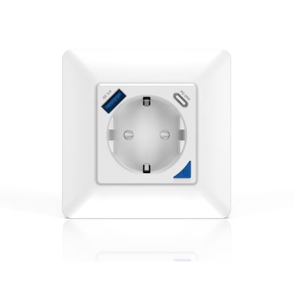 Immax NEO 07801L - Slim stopcontact 16A/230V + 1xUSB-A+1xUSB C Tuya