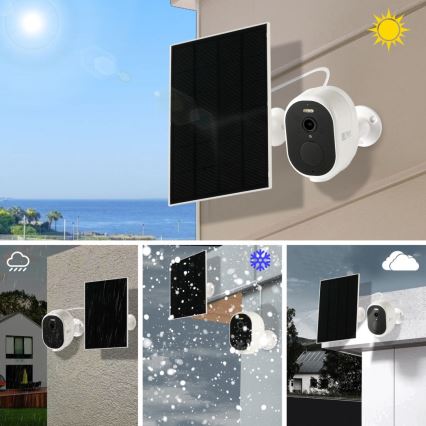 Immax NEO 07802L - Slimme buiten zonnecamera met BARREL sensor 5000 mAh Wi-Fi Tuya IP65