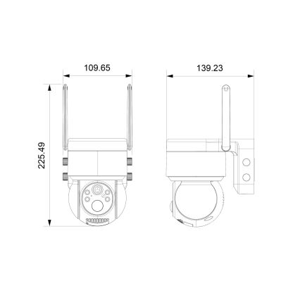 Immax NEO 07803L - Slimme buitenzonnecamera met sensor SENTRY 6000 mAh Wi-Fi Tuya IP65