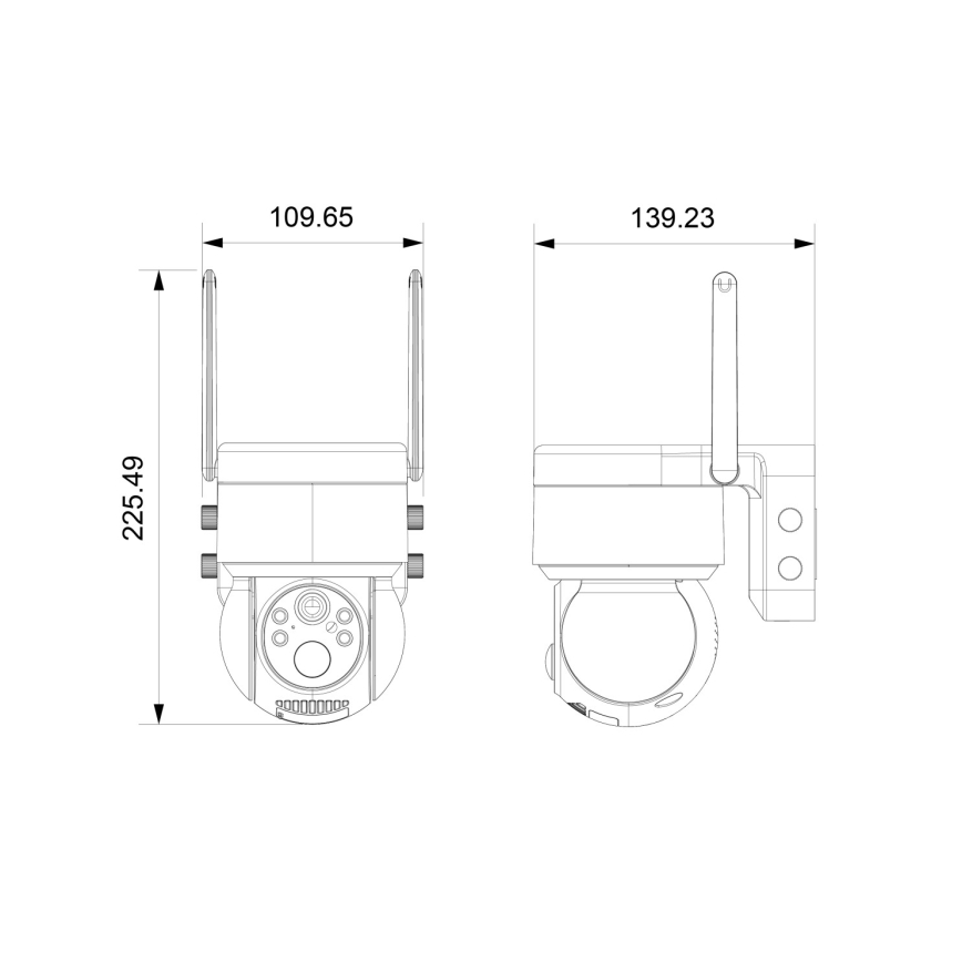 Immax NEO 07803L - Slimme buitenzonnecamera met sensor SENTRY 6000 mAh Wi-Fi Tuya IP65