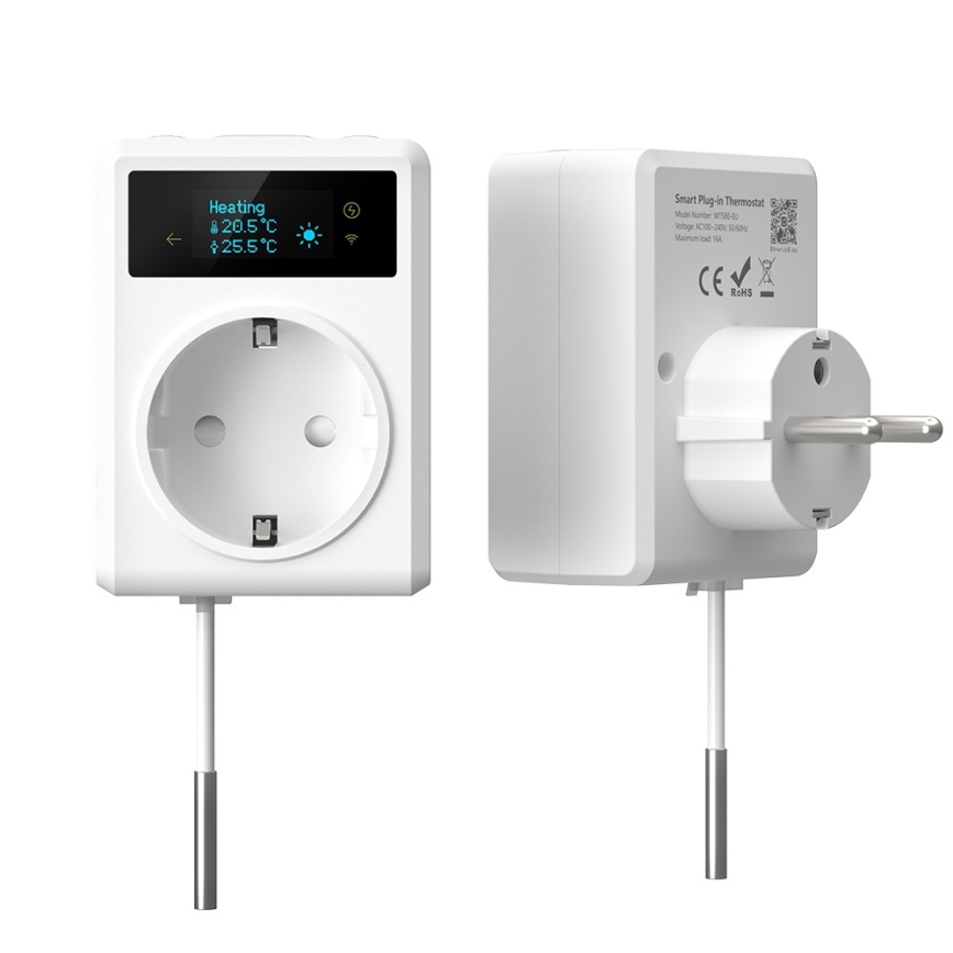 Immax NEO 07811L - Slimme stekker met thermometer F 3680W Wi-Fi