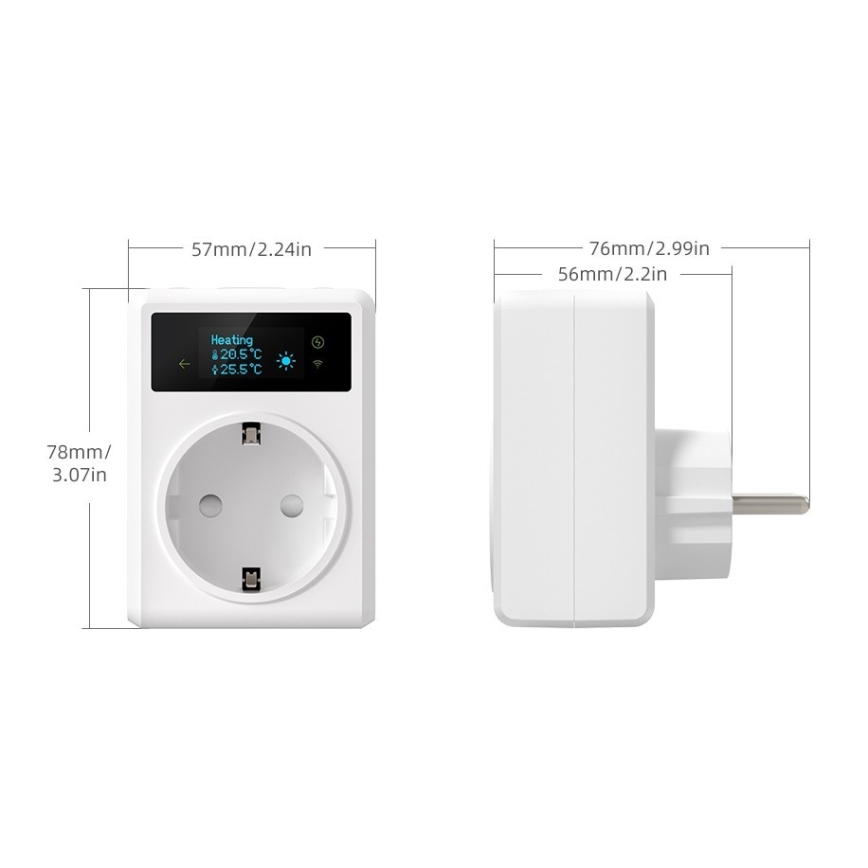 Immax NEO 07811L - Slimme stekker met thermometer F 3680W Wi-Fi