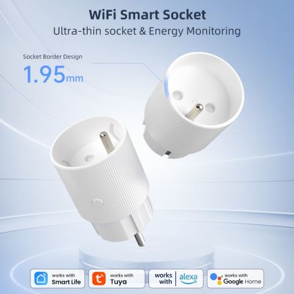 Immax NEO 07812L - Slimme stekker E 3500W Tuya Wi-Fi