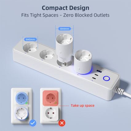 Immax NEO 07813L - Slimme Wi‑Fi-stekker F 3500 W