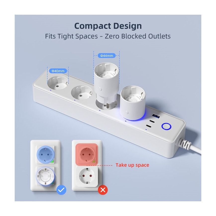Immax NEO 07813L - Slimme stekker F 3500W Tuya Wi-Fi