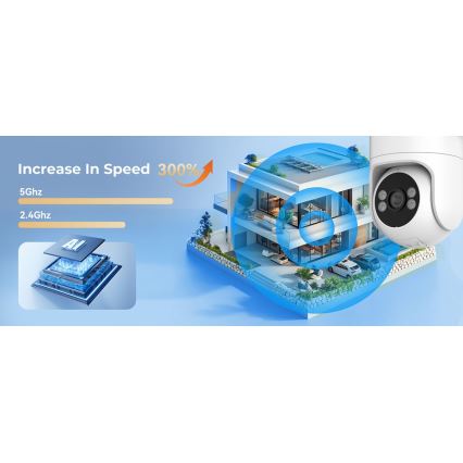 Immax NEO 07819L - Slimme buitencamera met 4 MP-sensor, 5 V-voeding, IP65 en Wi‑Fi