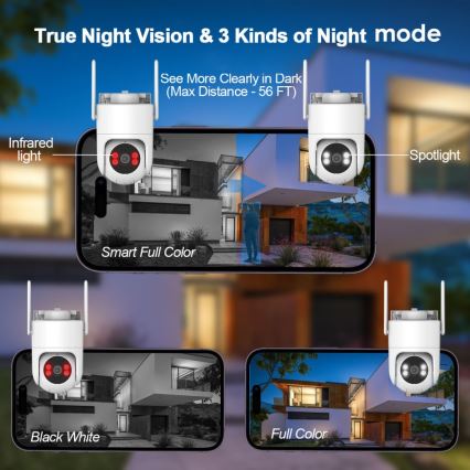 Immax NEO 07819L - Slimme buitencamera met 4 MP-sensor, 5V-voeding, IP65-bescherming, Tuya Wi-Fi