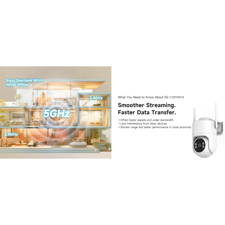 Immax NEO 07819L - Slimme buitencamera met 4 MP-sensor, 5V-voeding, IP65-bescherming, Tuya Wi-Fi