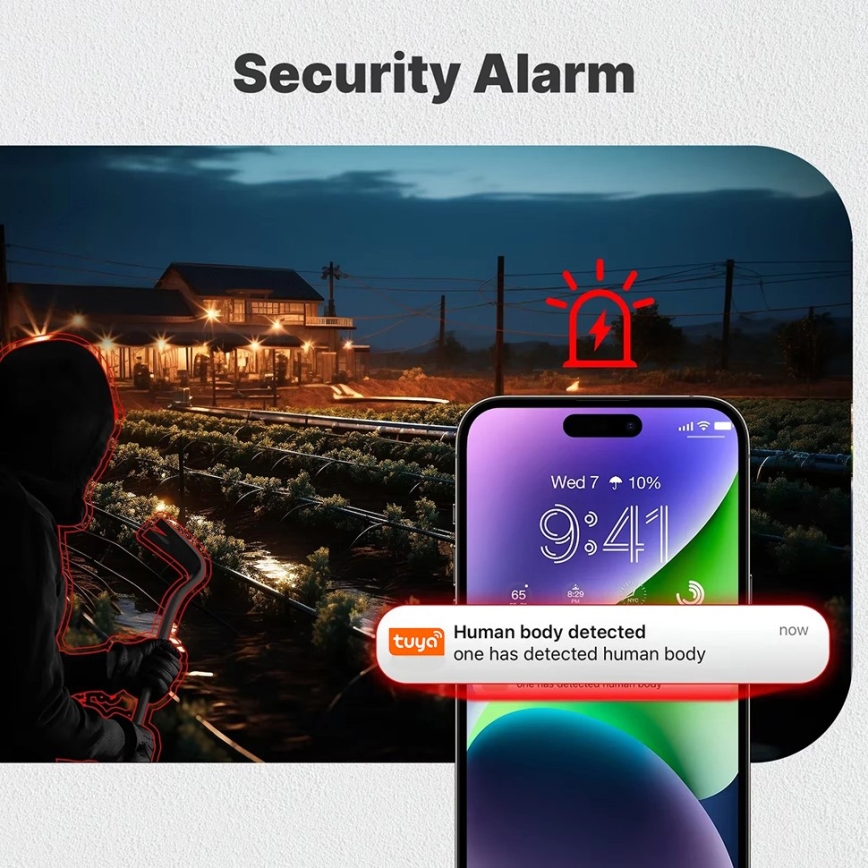 Immax NEO 07820L - Slimme buitencamera op zonne-energie met sensor, 6000 mAh, IP65