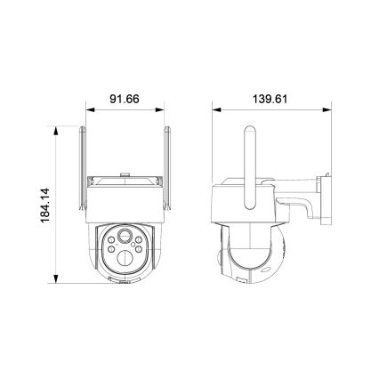 Immax NEO 07820L - Slimme buitencamera op zonne-energie met sensor, 6000 mAh, IP65