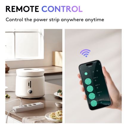 Immax NEO 07821L - Slimme stekkerdoos NEO LITE 4x AC + 1x USB + 2x USB-C Tuya Wi-Fi