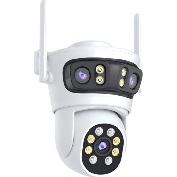 Immax NEO 07823L - Slimme buitencamera met drievoudige 2MP-sensor, 5V Tuya Wi-Fi