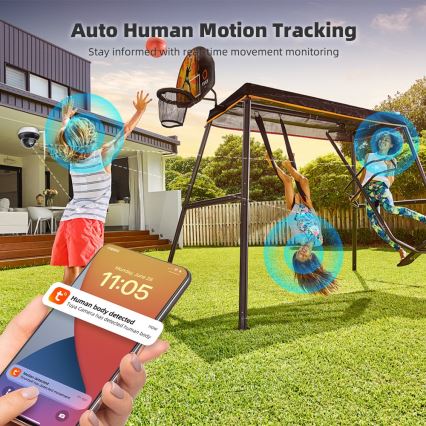 Immax NEO 07825L - Slimme buitencamera met DOME-sensor, 5 MP, 230V, IP66, TUYA, Wi‑Fi