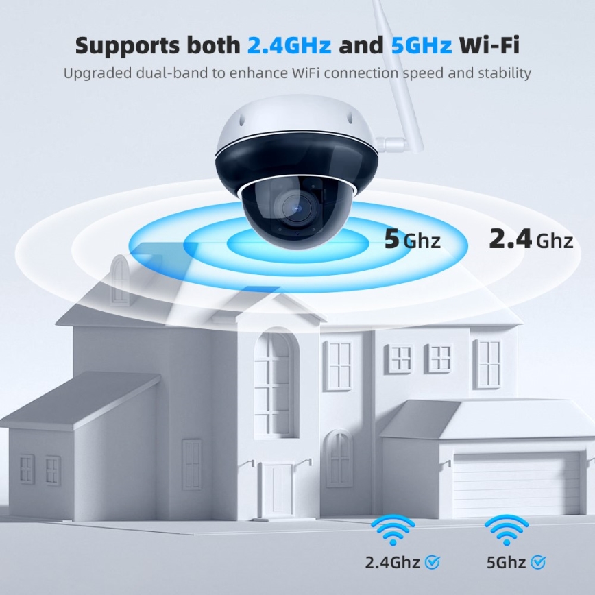 Immax NEO 07825L - Slimme buitencamera met DOME-sensor, 5 MP, 230V, IP66, TUYA, Wi‑Fi
