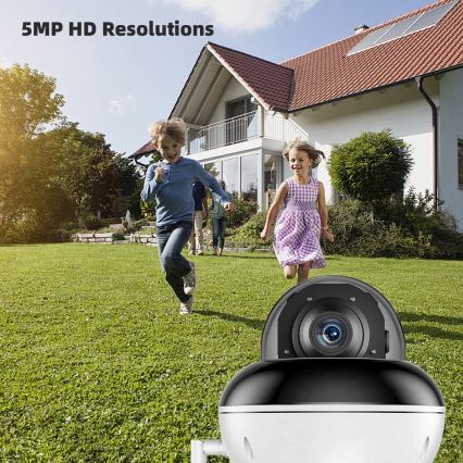 Immax NEO 07825L - Slimme buitencamera met DOME-sensor, 5 MP, 230V, IP66, TUYA, Wi‑Fi