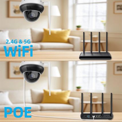 Immax NEO 07825L - Slimme buitencamera met DOME-sensor, 5 MP, 230V, IP66, TUYA, Wi‑Fi