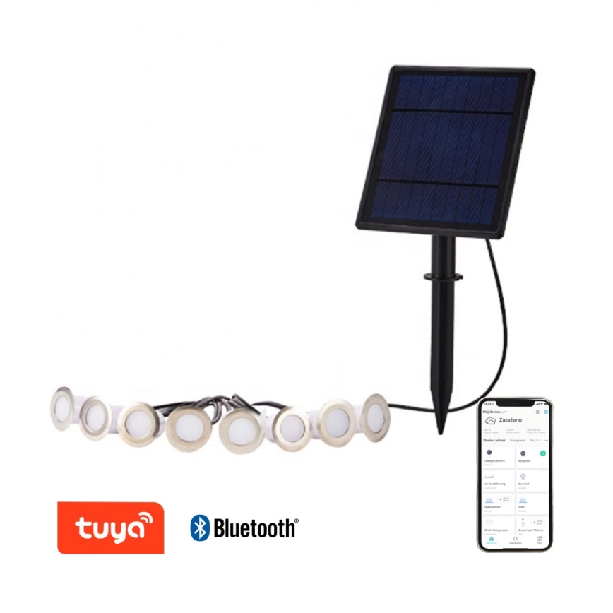 Immax NEO 07905L - LED RGB Dimbare lamp op zonne-energie ESTRELAS 8xLED/0,25W/5V IP65 Tuya 2200 mAh