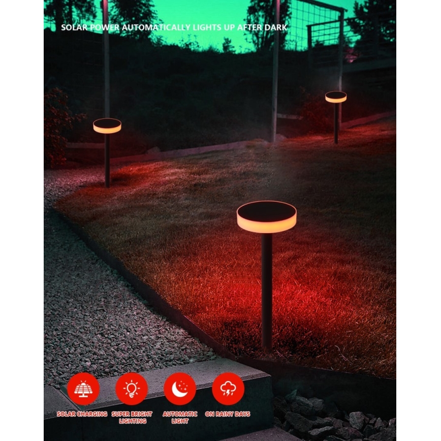 Immax NEO 07910L - LED RGB Dimbare lamp op zonne-energie met een sensor NEO LITE LED/1W/5V rond IP54 Tuya 1300 mAh