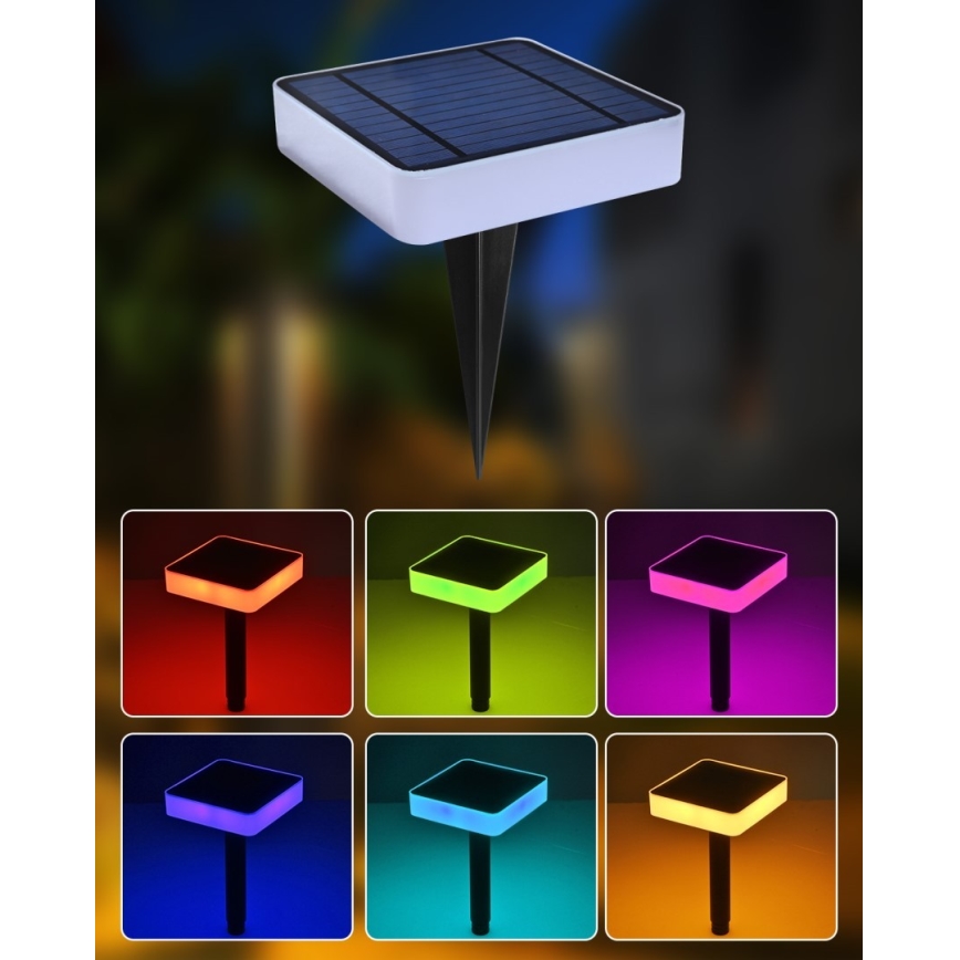 Immax NEO 07911L - LED RGB Dimbare lamp op zonne-energie met een sensor NEO LITE LED/1W/5V hoekig IP54 Tuya 1300 mAh