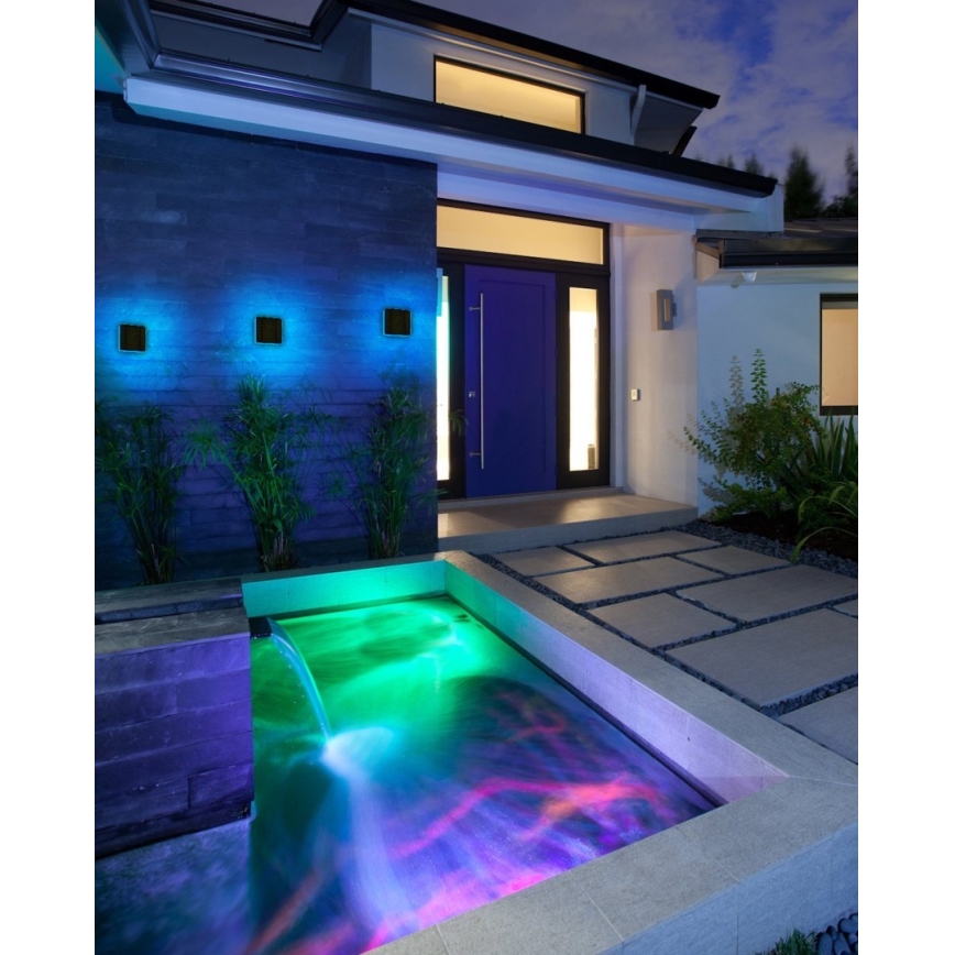 Immax NEO 07911L - LED RGB Dimbare lamp op zonne-energie met een sensor NEO LITE LED/1W/5V hoekig IP54 Tuya 1300 mAh